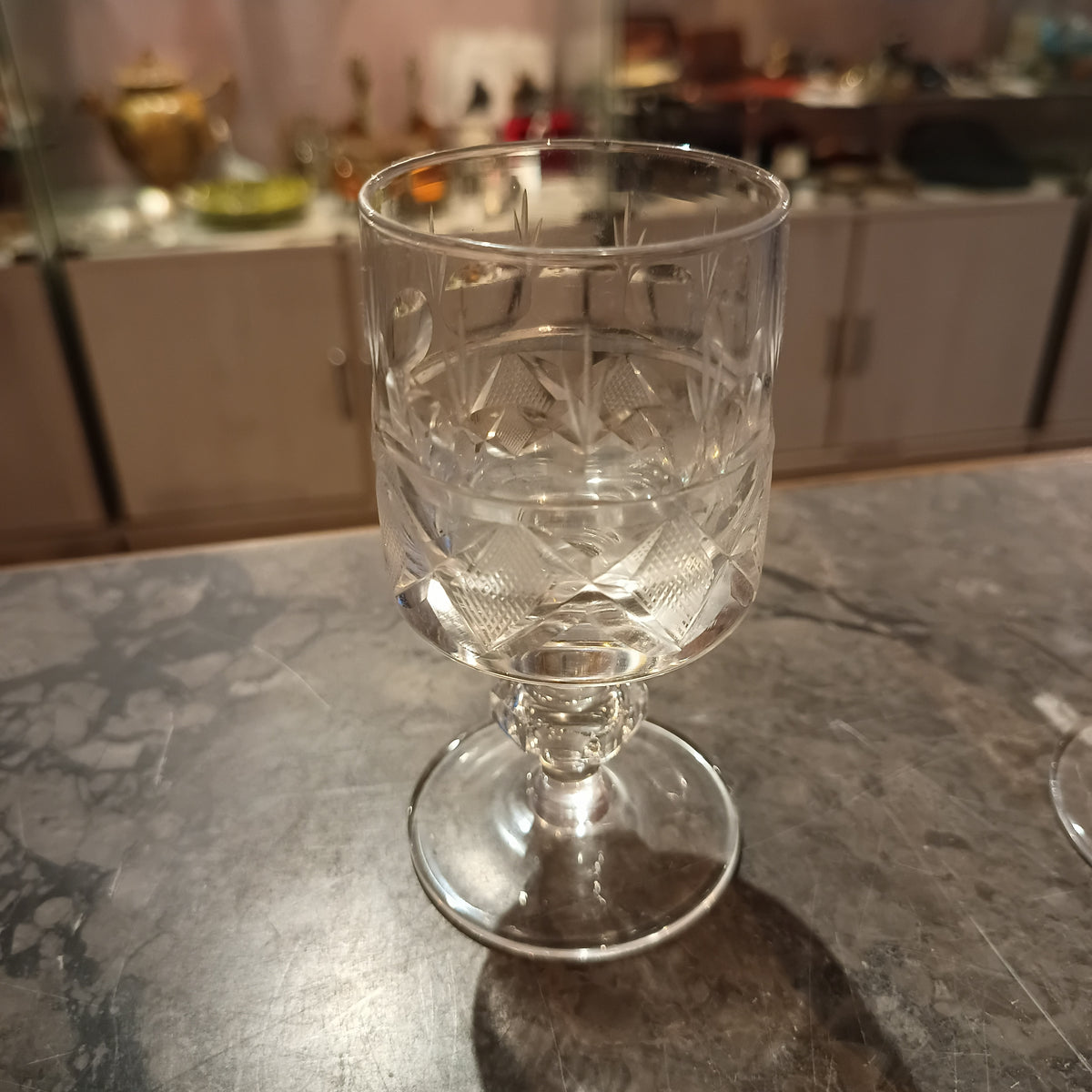 Set/4 Calici Cristallo Molato Anni 50