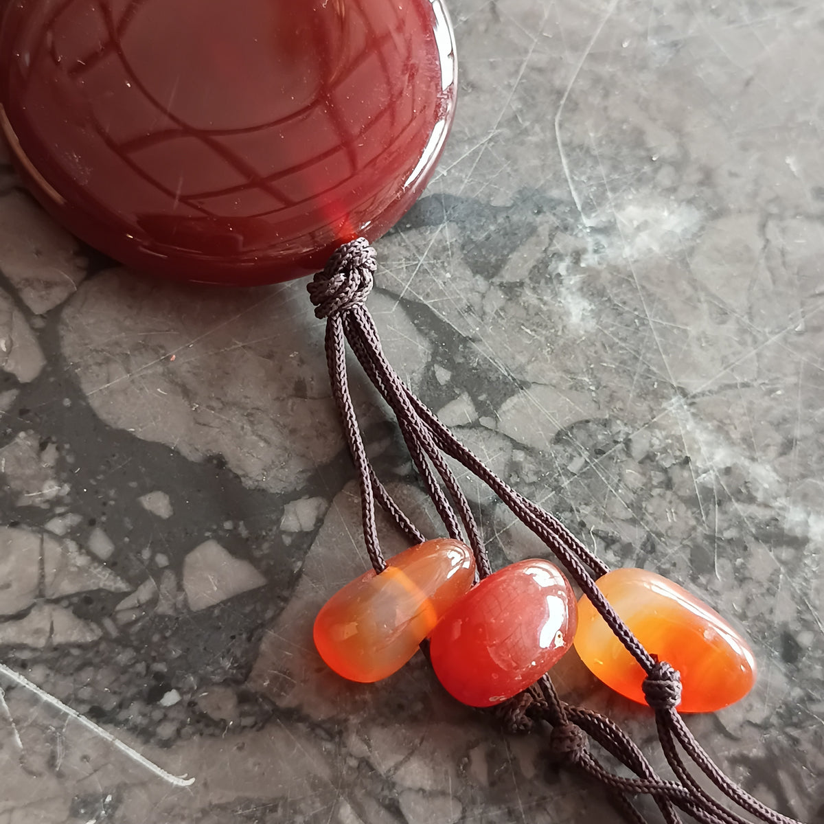 Collana Boho Multifilo Agata Corniola