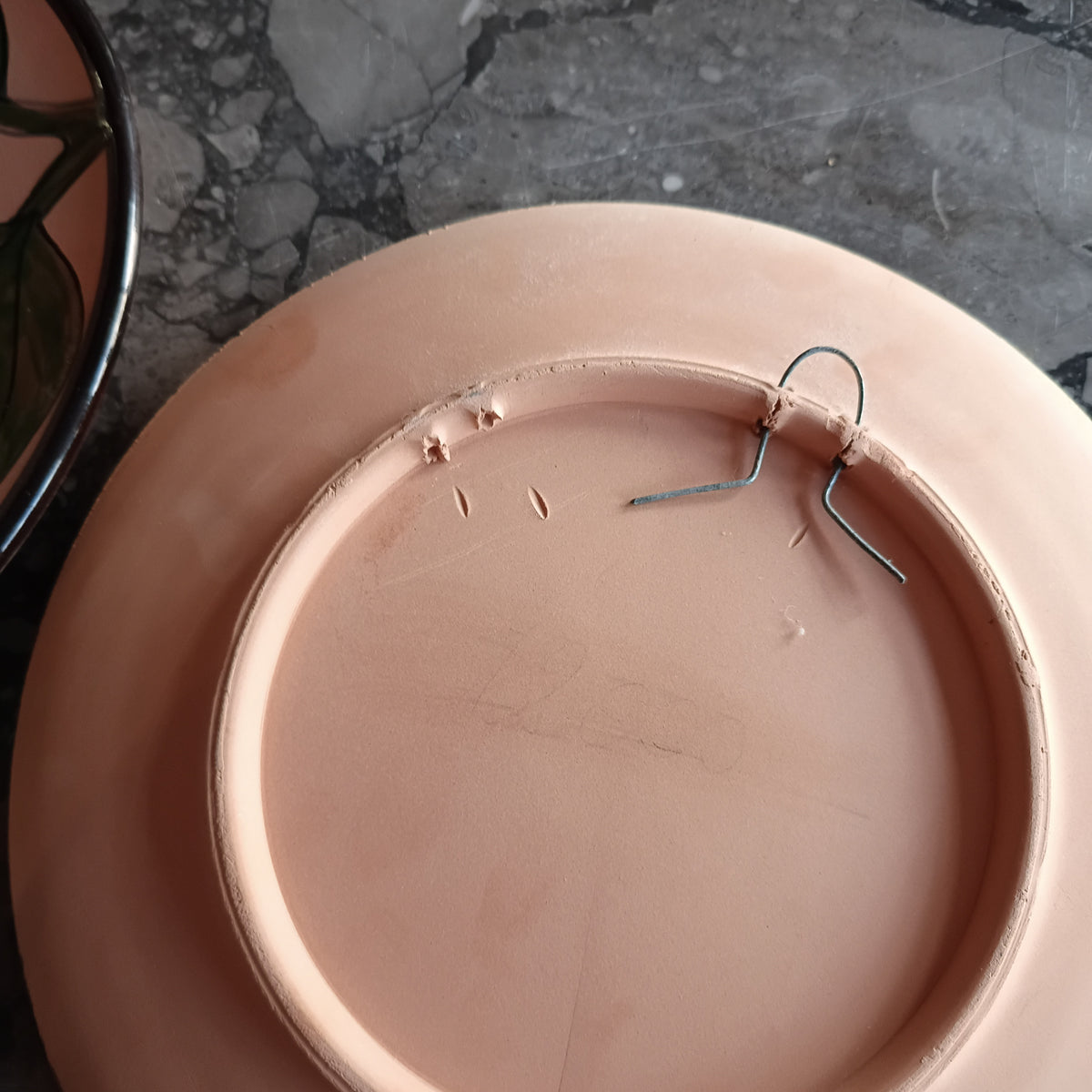 Coppia Piatti Ceramica Smaltata Gerbino Venetico