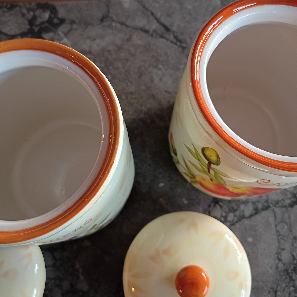 Coppia Barattoli Ceramica Zucchero/caffé