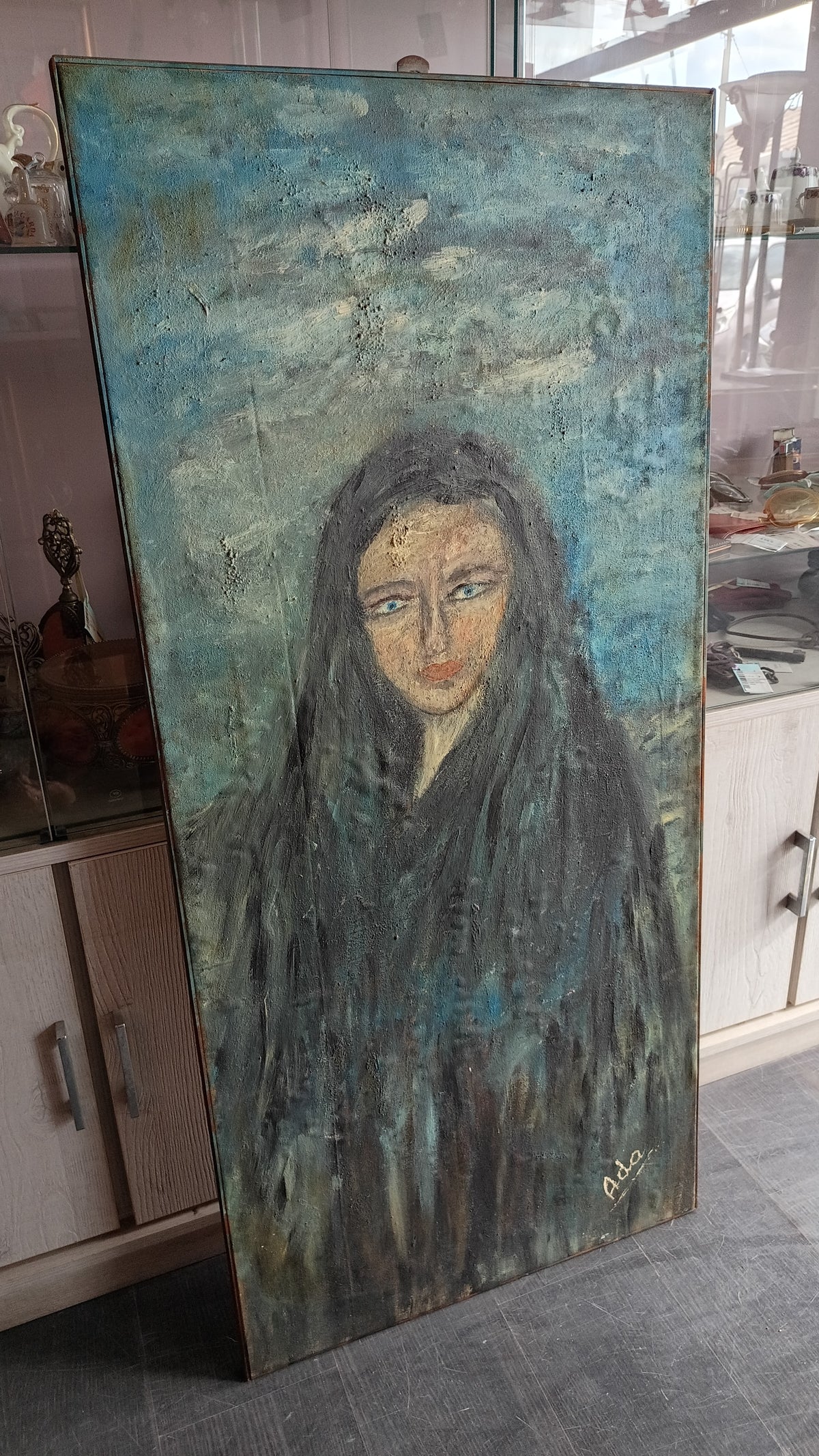 Quadro Ritratto Donna Di Ada Cm57x124