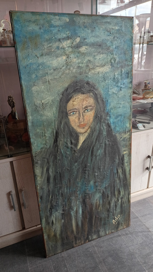 Quadro Ritratto Donna Di Ada Cm57x124