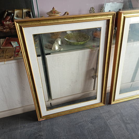 Cornice * Legno Dorata Con Vetro E Passpartout Cm67x87