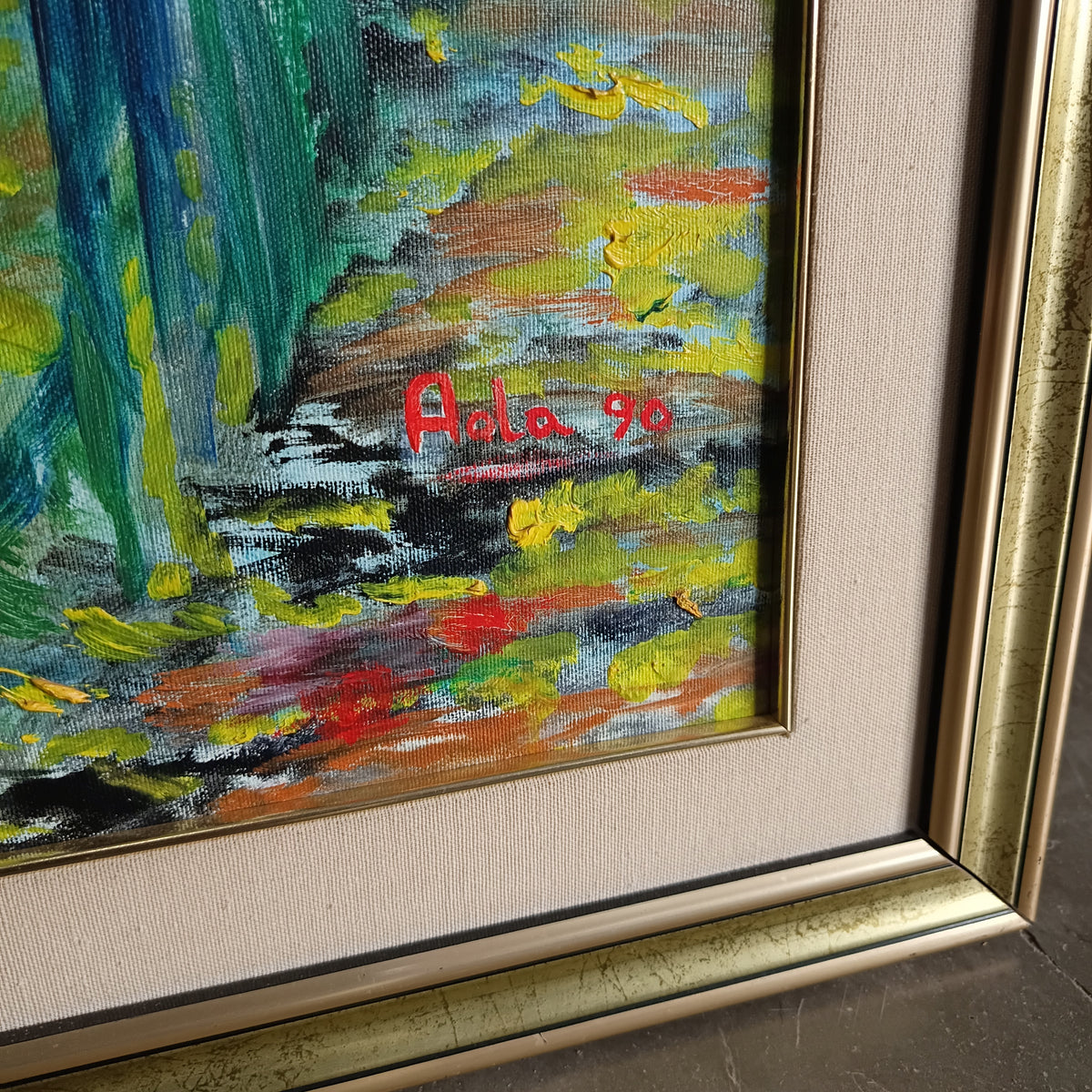 Quadro Paesaggio Figure Nel Bosco Di Ada Cm67x77