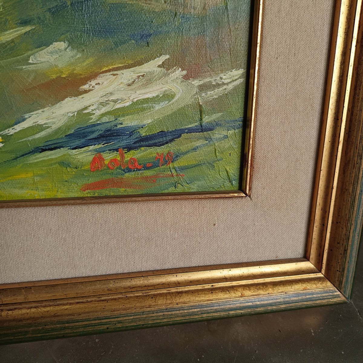 Quadro Paesaggio Con Casa Di Ada Cm42x48