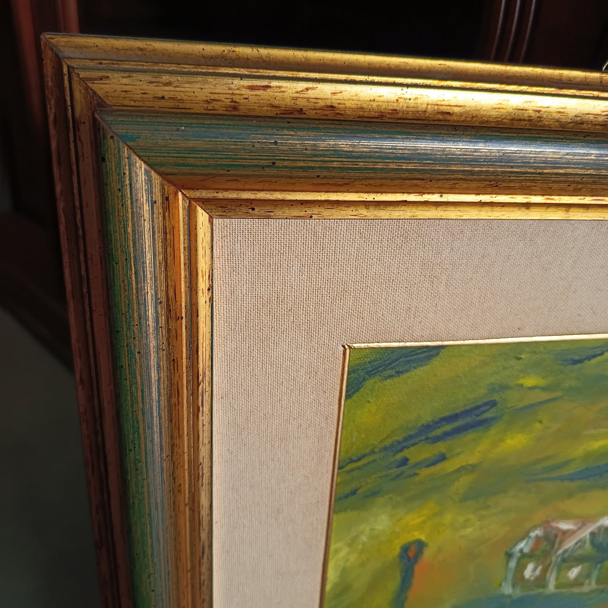 Quadro Paesaggio Con Casa Di Ada Cm42x48