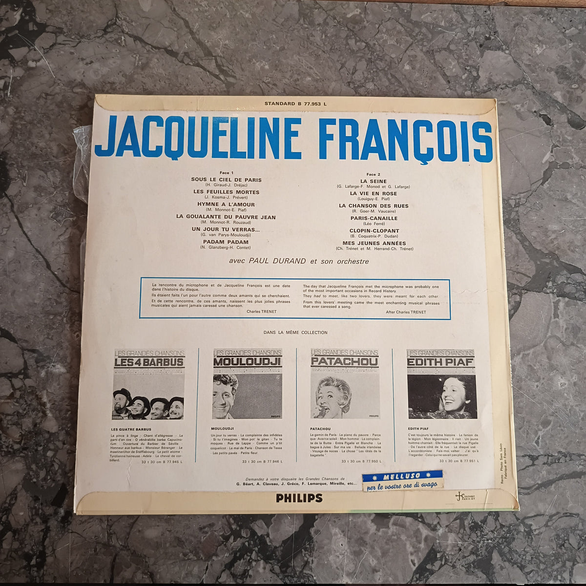V/les Grandes Chansons - Jaqueline Francois