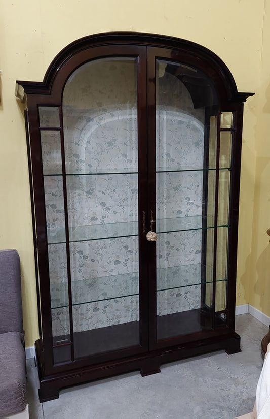 Cristalliera Mogano St. Inglese 2/a Cm146x46x213h
