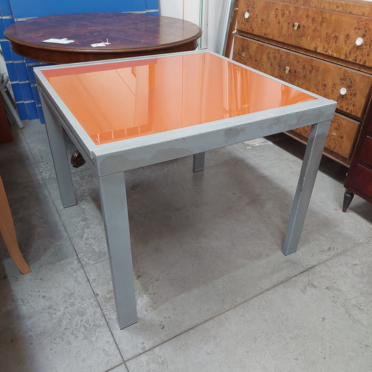 Tavolo Metallo/vetro Temperato All. Cm90x90/180x76h