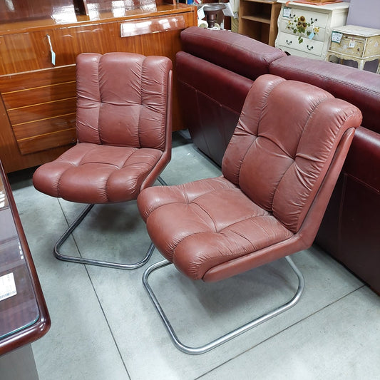 Sedia Da Ufficio In Sky Marrone Vintage '70