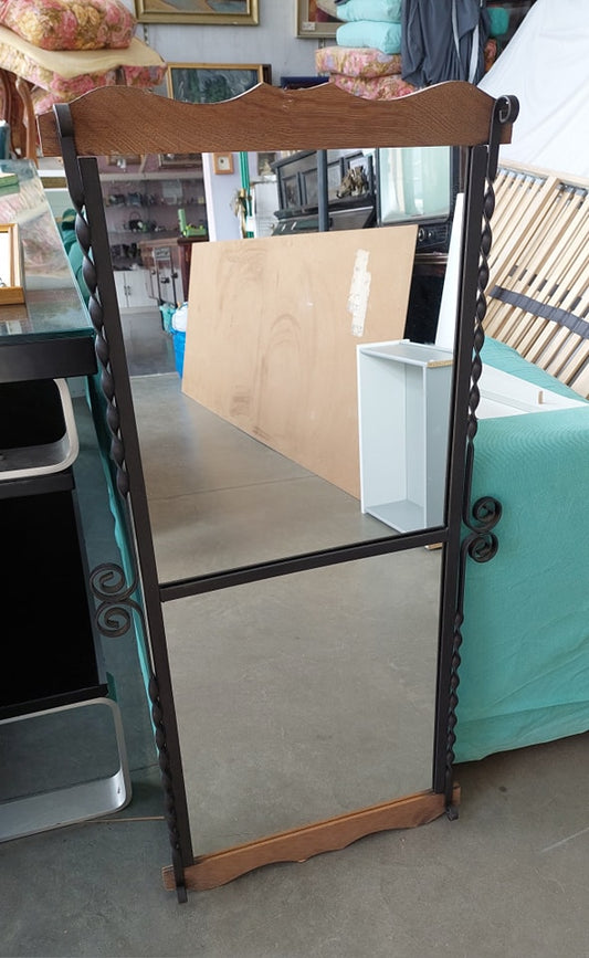 Specchio Legno/ferro Battuto Cm45x95