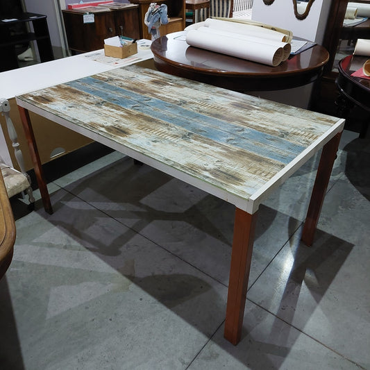Tavolo Metallo/vetro St.legno Cm139x80x75