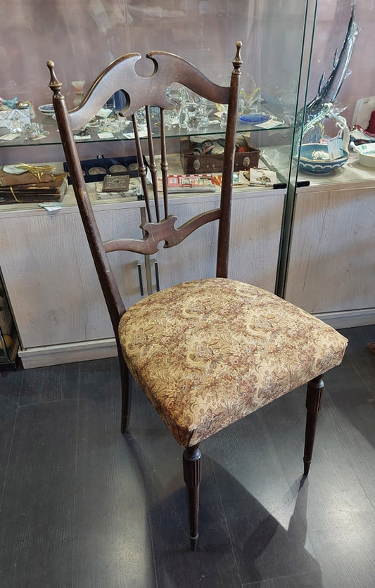 Sedia Legno Imb. Fiori '900 (65805)