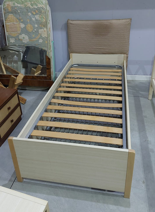 Letto Singolo Con Rete Doghe + Rete Metallo Estraibile
