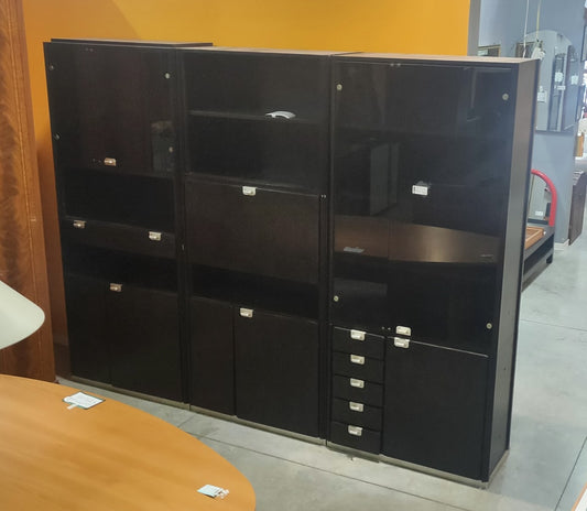 Parete Attrezzata Anni '70 Cm270x42x208h