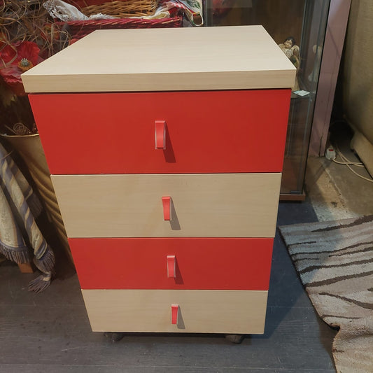 Cassettiera Bicolore Con Ruote 4/c Cm45x47x73h