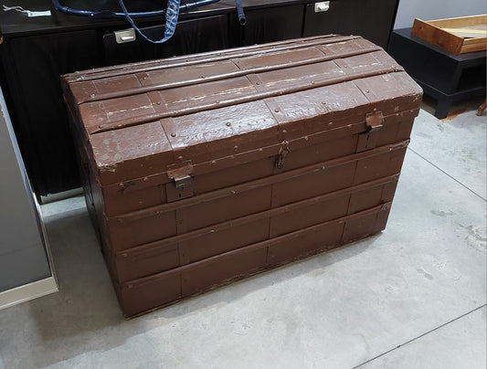 Baule* Legno Marrone Antico Cm106x61x70h