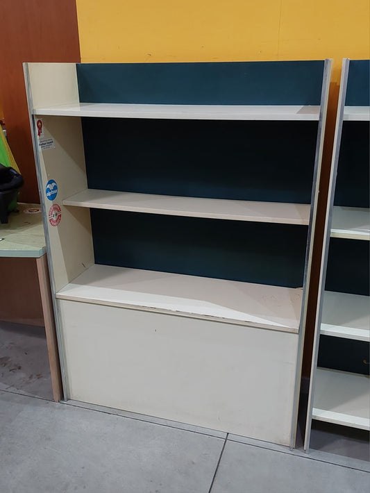 Scaffale/contenitore Bianco/blu Anni '70 Cm102x36x141h