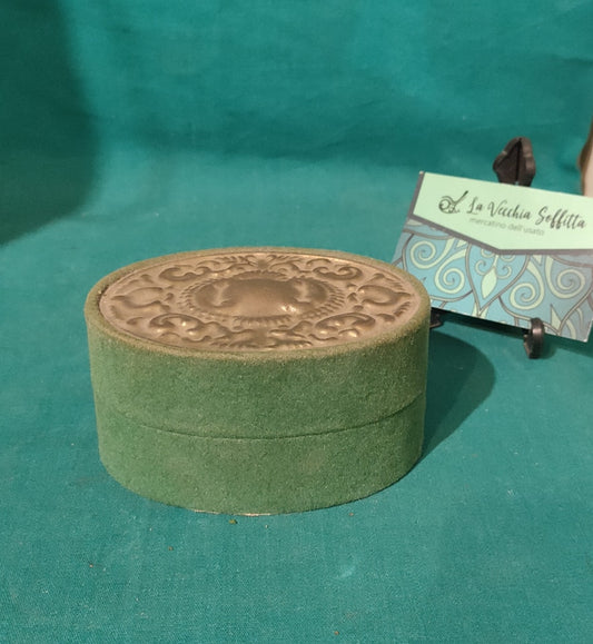 Scatolina Portagioie Ovale Velluto/arg* Cm10,5x8x5,5