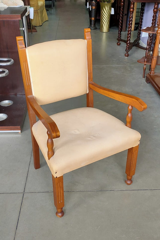Poltroncina Legno* Imb Beige Anni '60