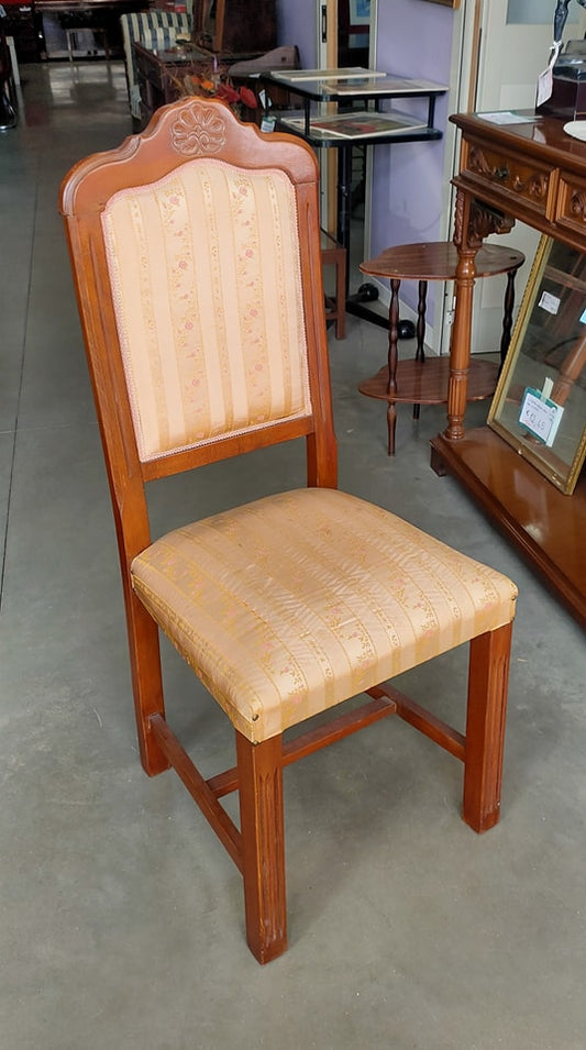 Sedia Legno Imb. Tessuto Righe
