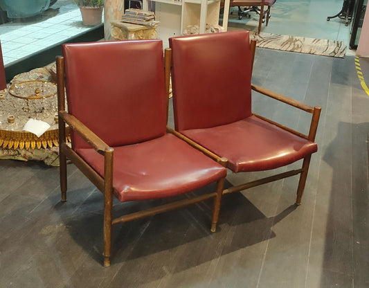 Divanetto* Legno/sky Anni '50 Cm113x65x80h