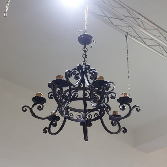 Lampadario Ferro Battuto 7/luci