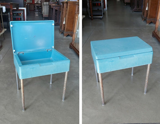 Sgabello Contenitore Vintage "carrara E Matta" Elba Cm38x29x40h