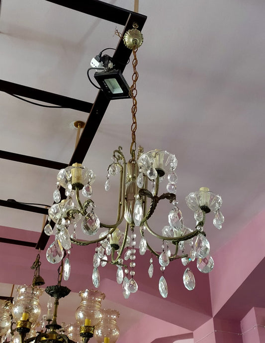 Lampadario Alpacca/gocce 6/l