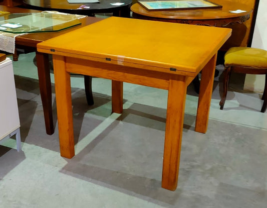 Tavolo A Libro Legno Chiaro Cm96x96/192x82h