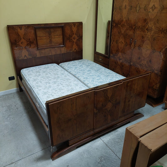 Letto Matrimoniale Radica Di Noce