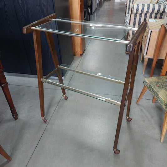 Carrellino Porta Tv 2/ripiani Anni '60 Cm78x42x100h
