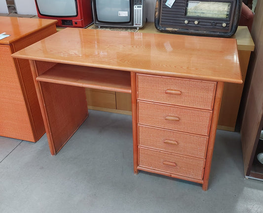 Scrivania Bambù/vimini 1/r 4/c Cm120x60x78h