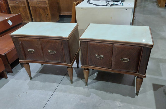 Coppia Comodini 2/s Anni '50 Cm60x37x60h