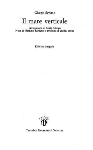 Il Mare Verticale - Giorgio Saviane