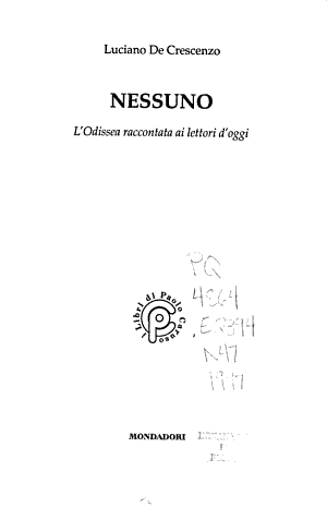 L/nessuno - Luciano De Crescenzo