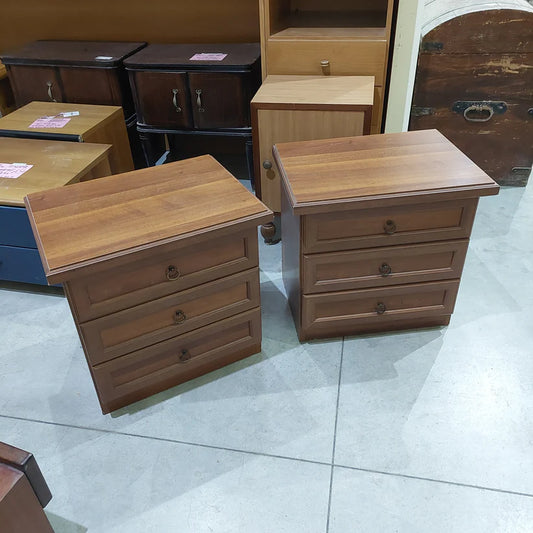 Coppia Comodini Noce 3/c Cm55x40x54