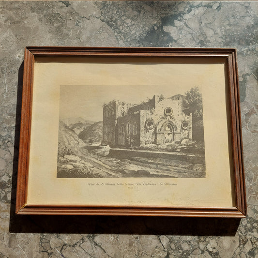 Quadro Stampa Messina Antica Cm34x26