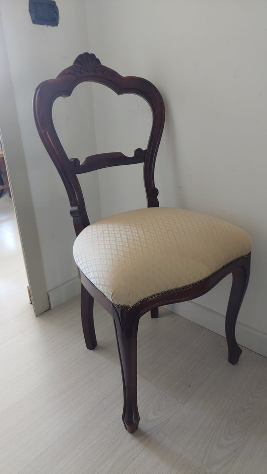 Set/6 Sedie Legno* Imb. Avorio