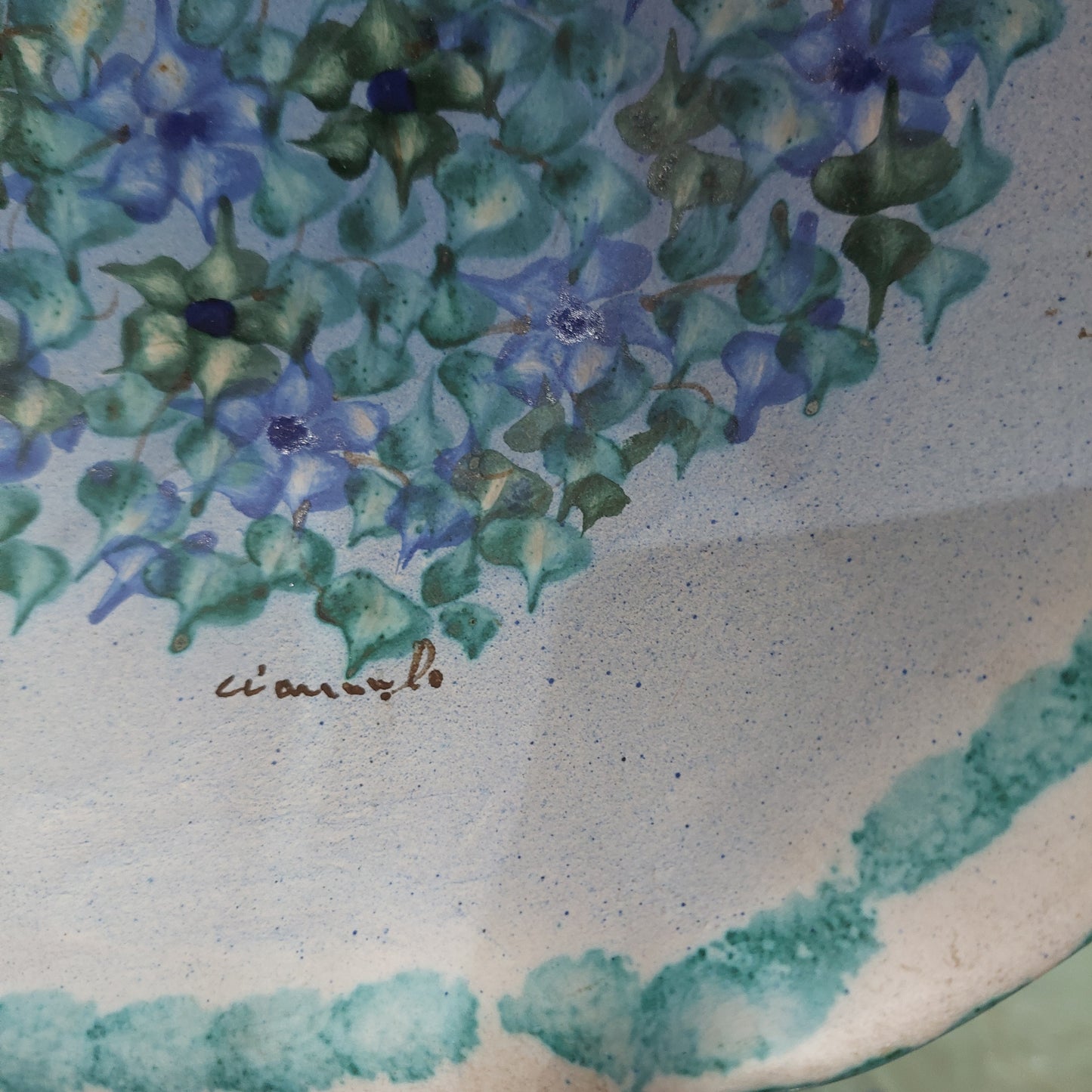Alzatina Centrotavola Ceramica Dipinta D30x15,5