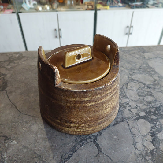 Barattolo * Ceramica E Cuoio Vintage