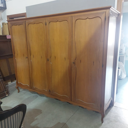 Armadio Noce 4/ante Anni 50 Cm243x64x190h