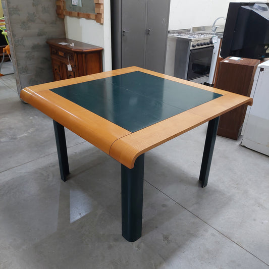 Tavolo All. Legno Bicolore Design Anni 70 Cm116x116x77h