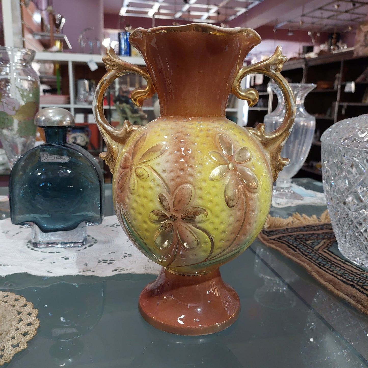 Anfora Ceramica* Dipinta Anni '50 H30