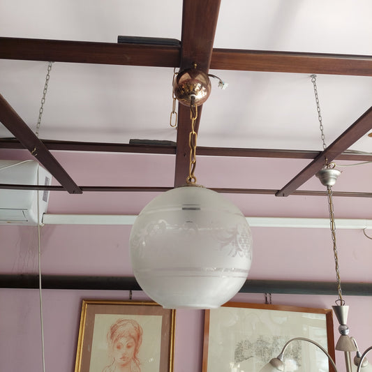 Lampadario Sfera Vetro 1/luce