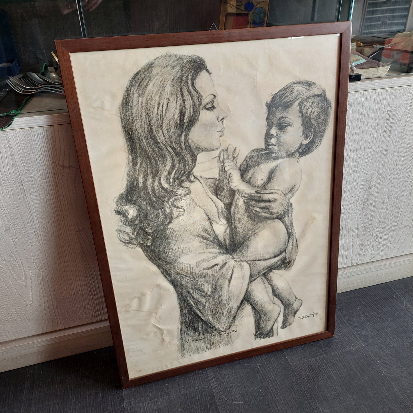 Quadro Il Bacio Della Notte Firmato Cm51x72