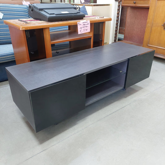 Mobile Porta Tv Grigio E Nero 2/s Cm130x45x46h
