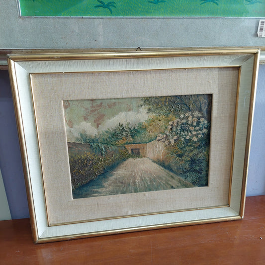 Quadro Paesaggio Campestre Firmato Guarnera Cm53x43