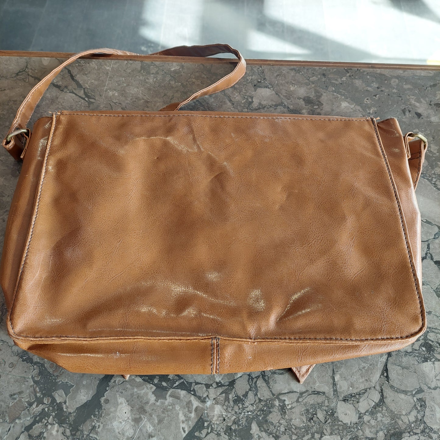 Borsa Cartella Effetto Cuoio