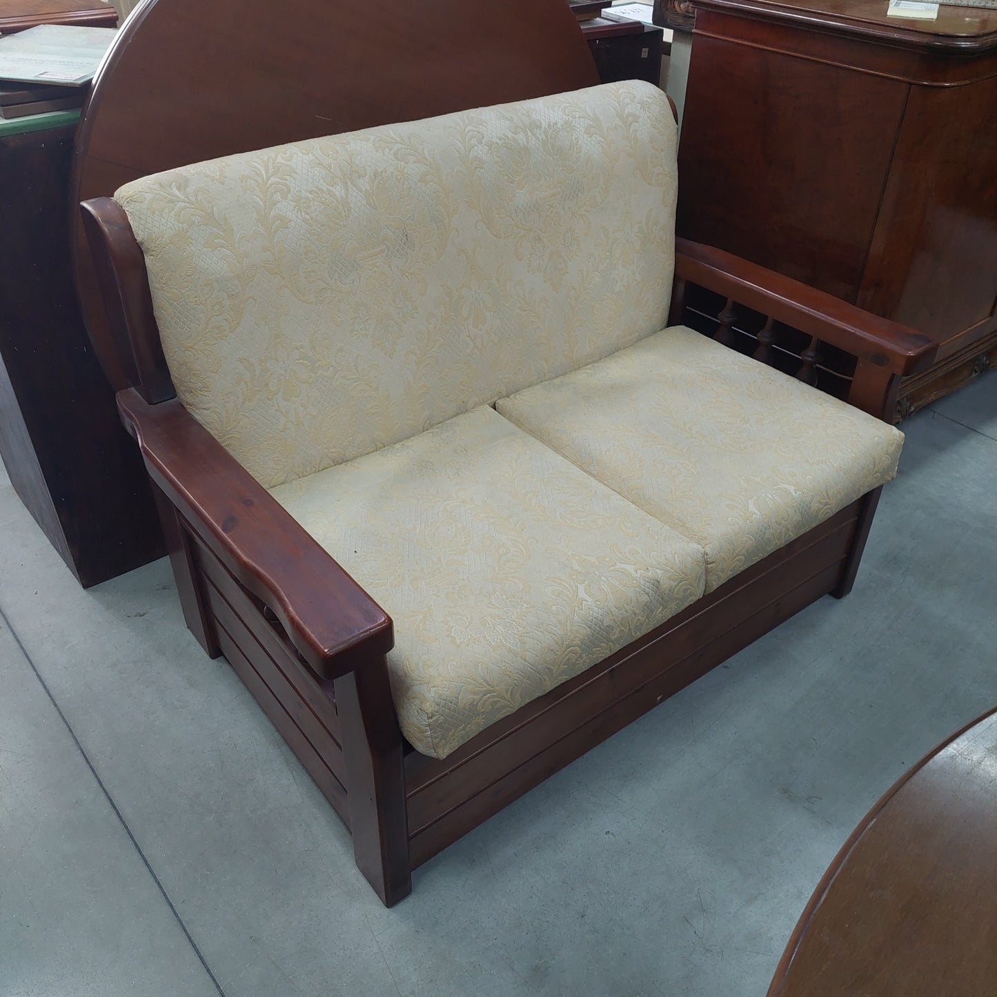 Divanetto * Legno Stile Country 2/p Cm112x75x85h